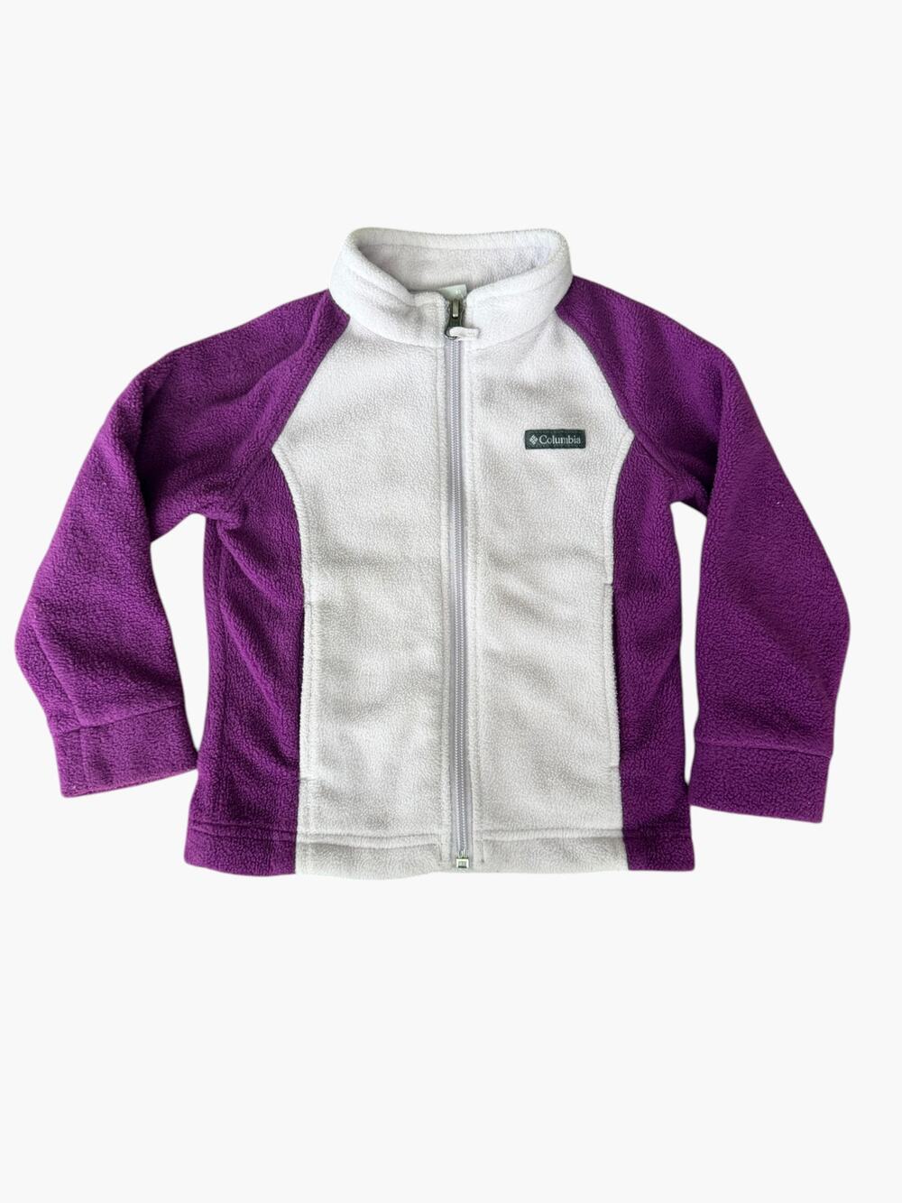 Columbia Fleece Jacket Purple Light Pink Colorblock Girls 3T